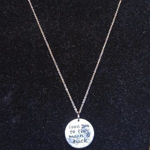 I Love You to the Moon & Back Long Pendant Necklace